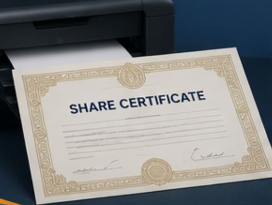 Printing Share Certificate Thane, Mumbai & Navi Mumbai 